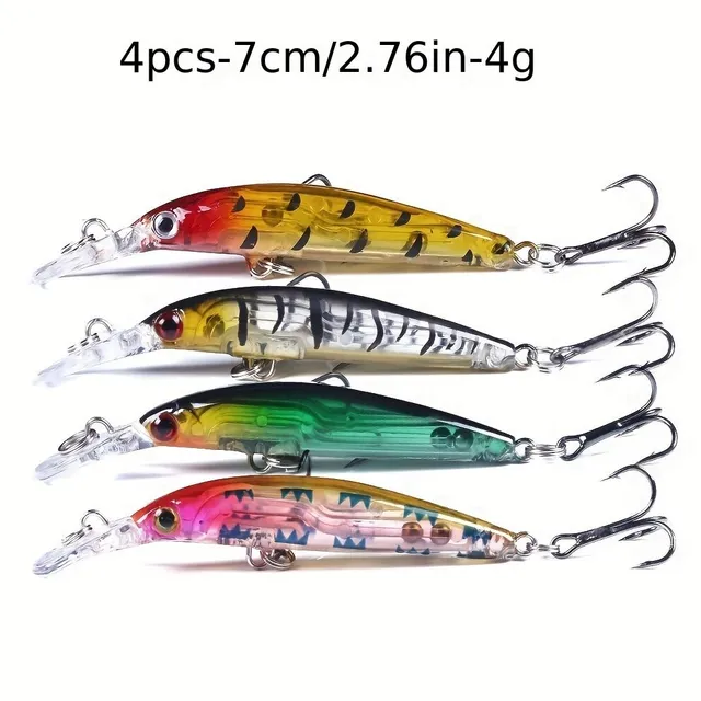 56cus set of fish baits with top water - Minnow - for beginners and professionals