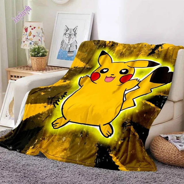 3D Pikachu Ultra lekki koc 12 75x90cm29x35-in