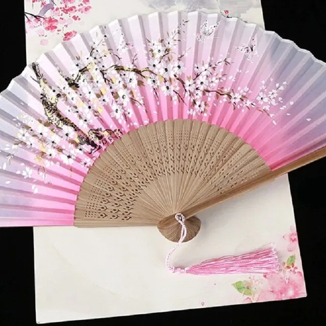 Japanese fan with floral motif