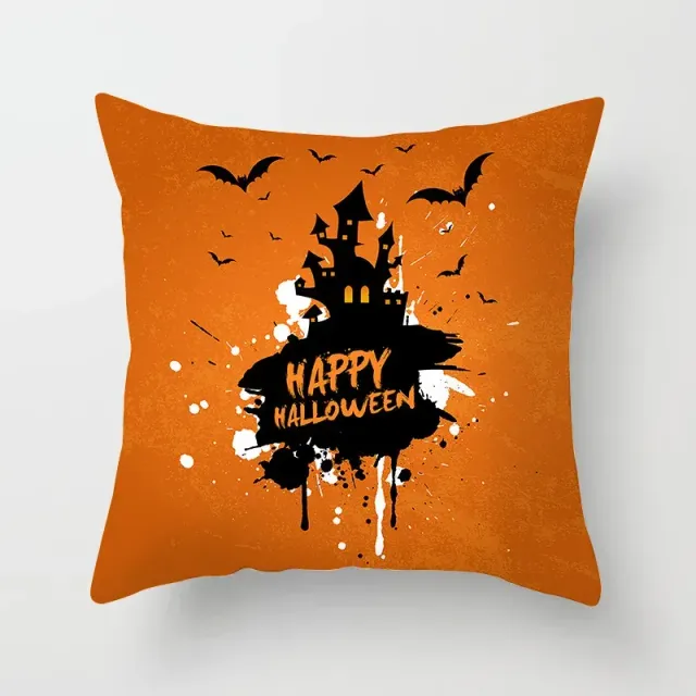 Halloween poliészter párna vicces mintával 45x45 cm kanapéra vagy hálószobába