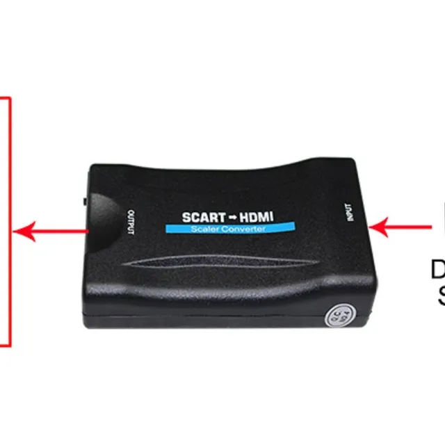 Adapter konwertera Scart na HDMI dla audio i wideo