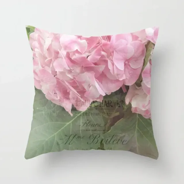 Gentle pillowcase with flower motif 45 x 45 cm