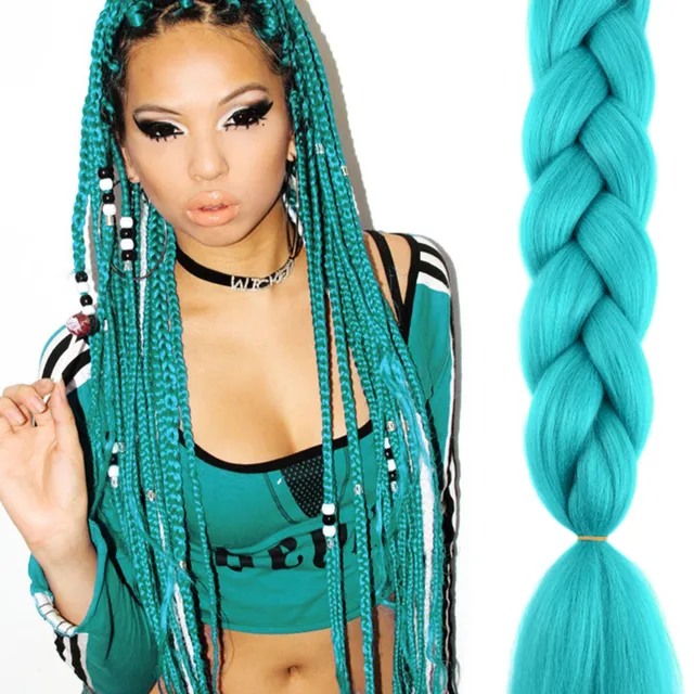 Colored braids for hair extensions