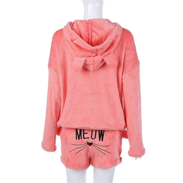 Pyjama en peluche pour femme MEOW