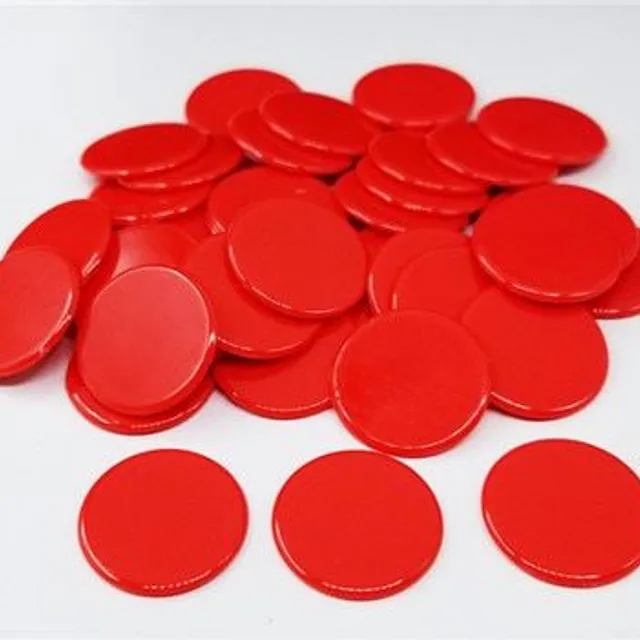 Replacement coloured tokens for board games 100 pieces - more colours Paula