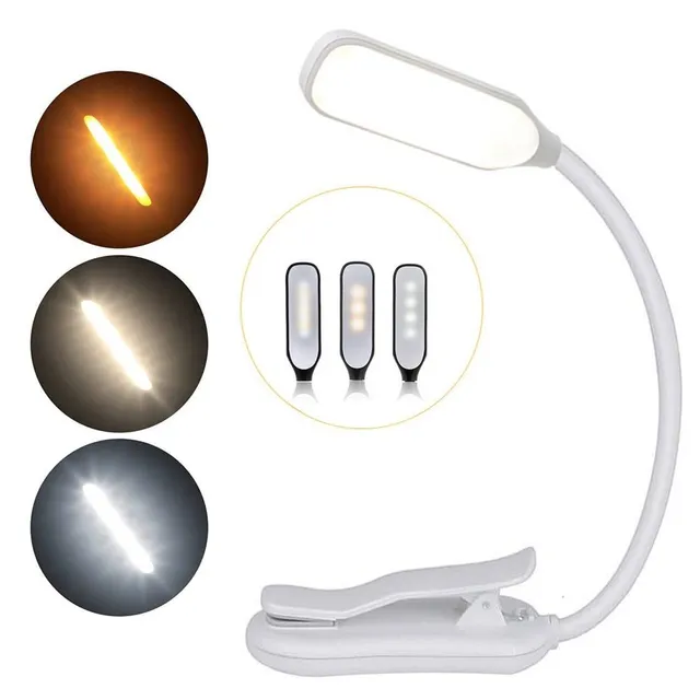 Rechargeable flexible mini lamp with clip