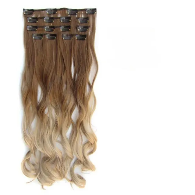 Clip in set STANDARD wavy - shade ombré