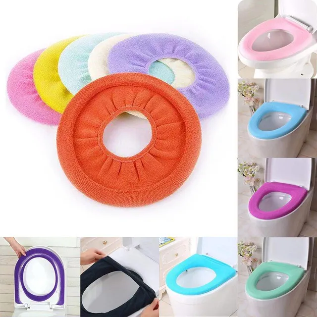 Plush cover for toilet seat