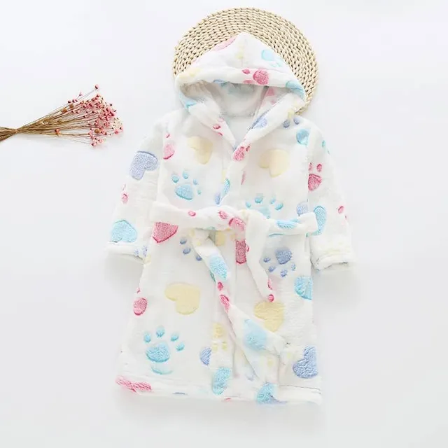 Baby soft cute bathrobe with print