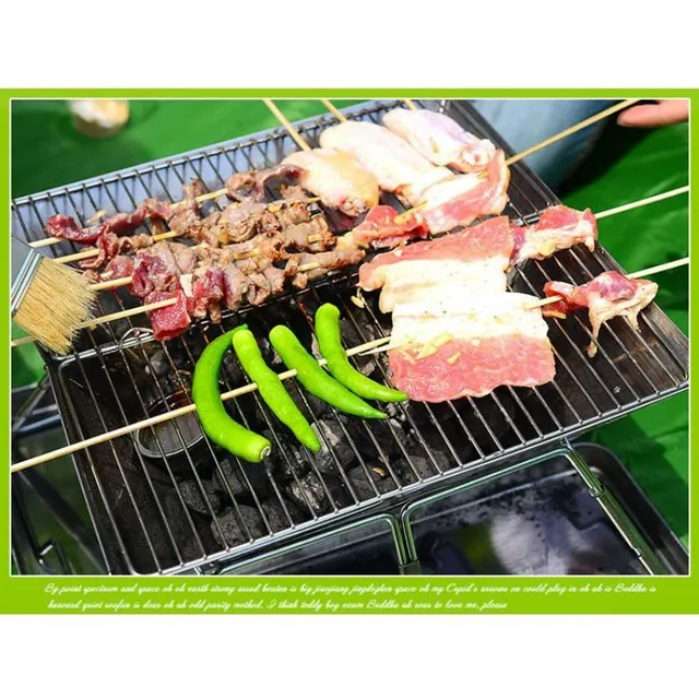 Barbecue for charcoal and briquettes - portable, folding grill for picnic, garden, camping - Christmas present