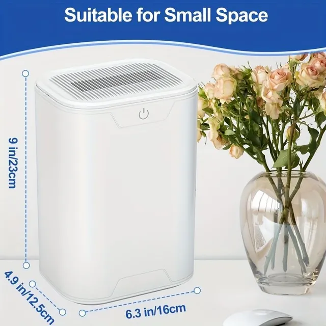 1pc 750ml portable mini dehumidifier for home, kitchen, bedroom, caravan, office, garage, bathroom, cellar - removes moisture, mold and moisture - compact and easy to use