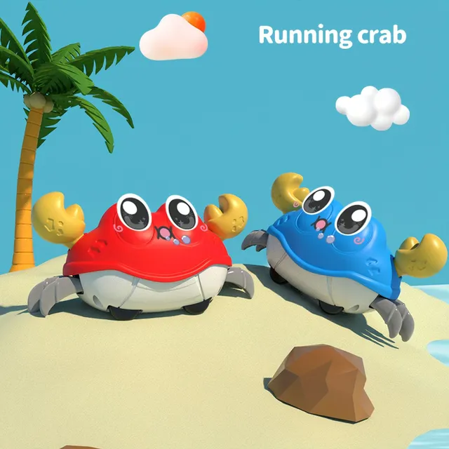 Interactive pulling crabs for children - realistic climbing, durable plastic