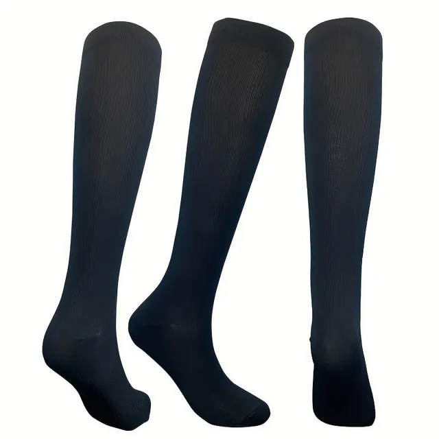 Compression socks for men (6 pairs), 15-20 mmHg, for better blood circulation, against varicose veins, ideal for paramedics, running and hiking