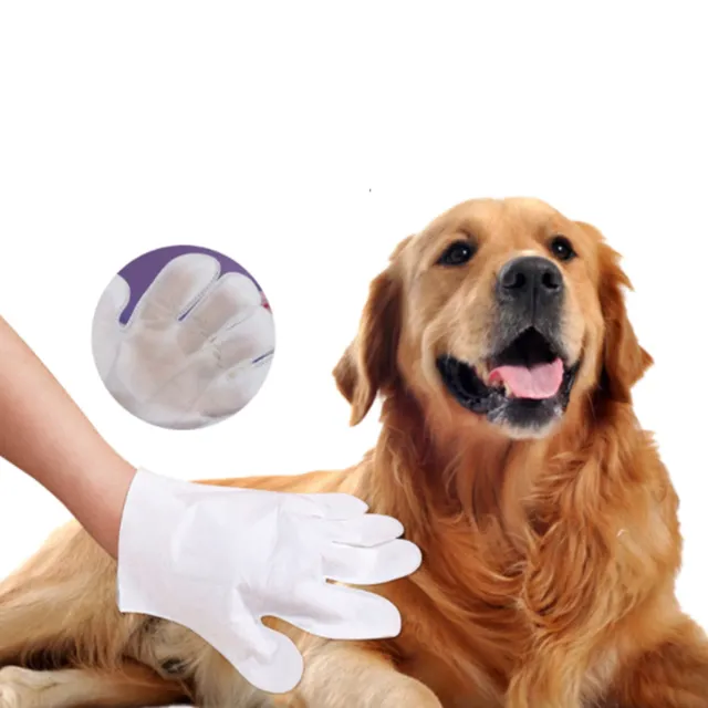 Čistenie mokrých jednorazových rukavíc pre domáce zvieratá
