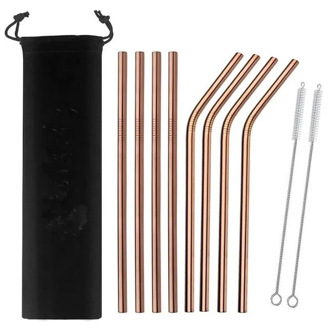 Set of 8 stainless steel straws Medina