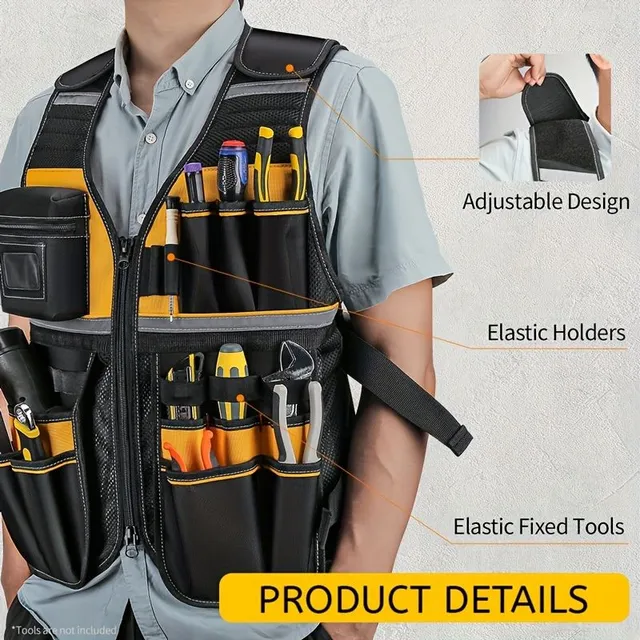 Reflective vest for electricians - Multifunctional, durable and with tool pockets - Safety on construction