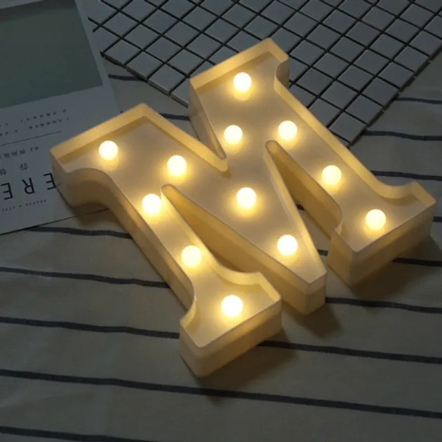 Světelná LED písmena m