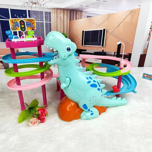 Children's electronic dinosaur car track