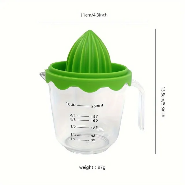 Manual fruit juicer with measuring marks: Ideal for home kitchen - No electricity