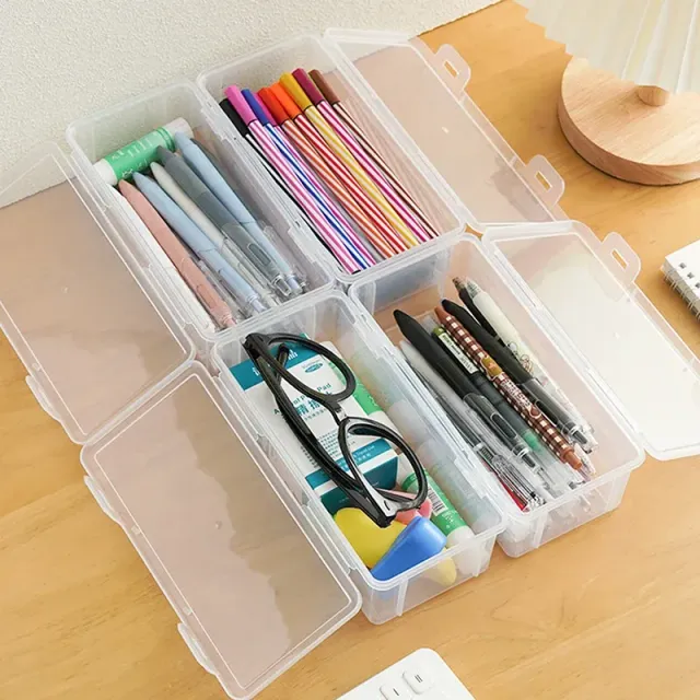 Transparent pencil box made of PP material for school supplies