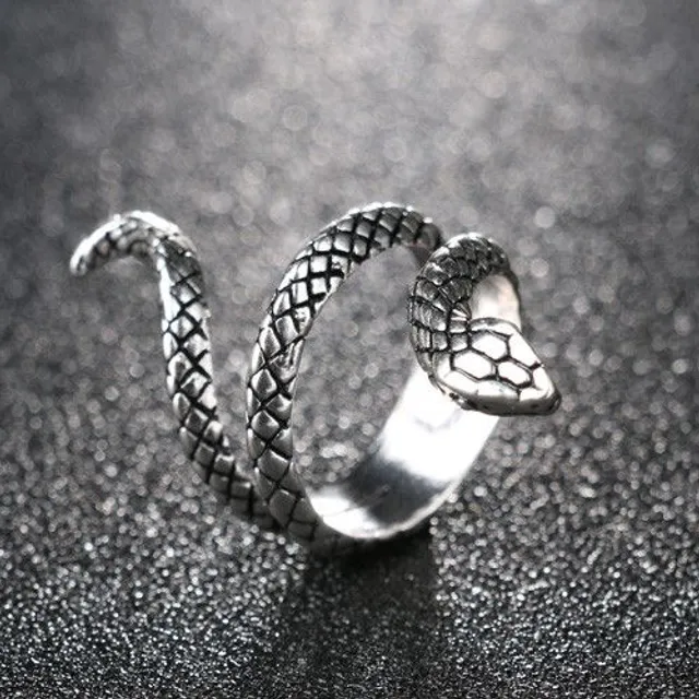 Men's ring with snake