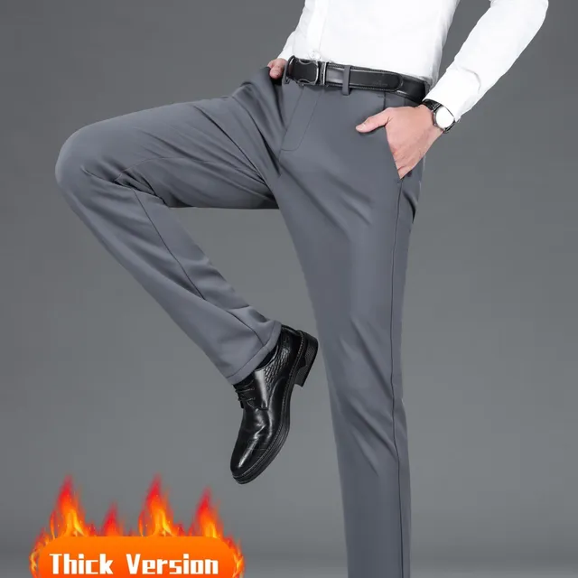 Men's Warm and Strong Suit Pants - Elegant and Comfortable Pants for Colder Days