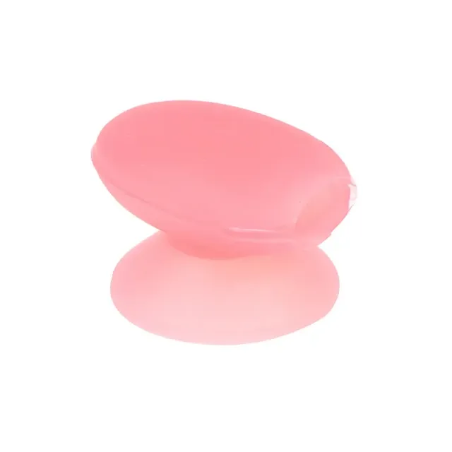 Practical silicone cover with suction cup for lip gloss applicators and eye shadows