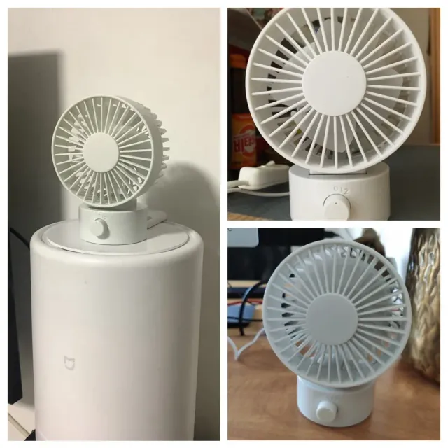 Portable double fan with two speeds