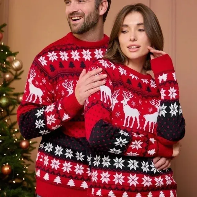 Christmas sweater for couples - loose and comfortable for women and men