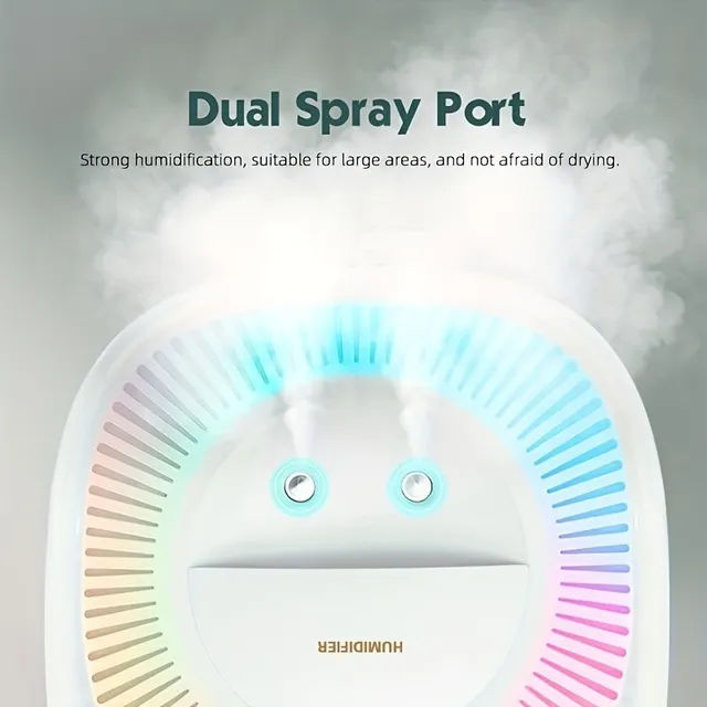 Air humidifier with backlight - Great capacity, cool fog