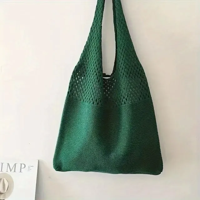 Knitted shopping bag for women - minimalist and universal design for everyday use