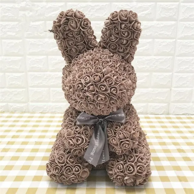 Darčekový zajačik plný ruží