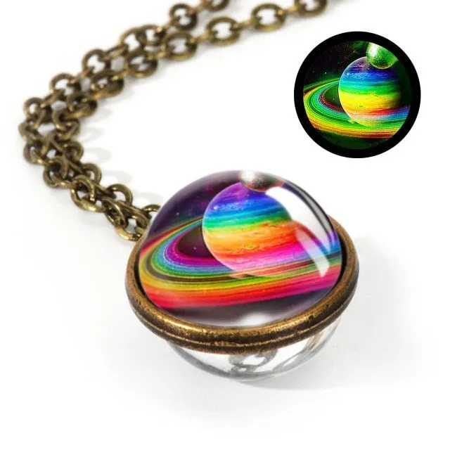 Stylish necklace with planet SPACE