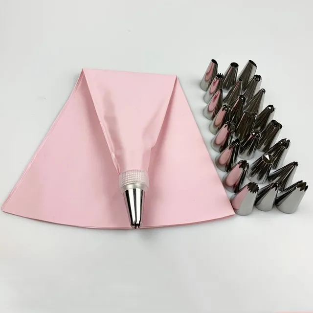 Nozzle set and silicone pastry bag