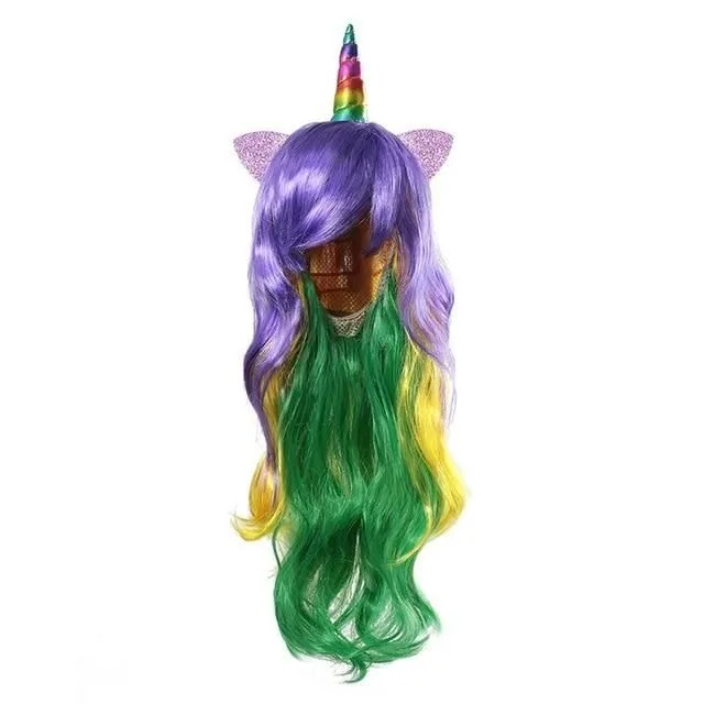 Paruka rozprávkových postáv unicorn-wig-03