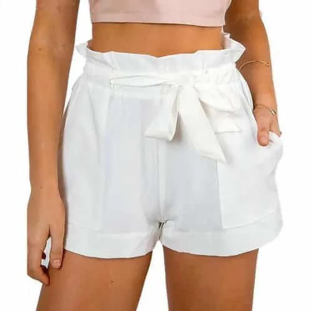 Women's elegant shorts with bow