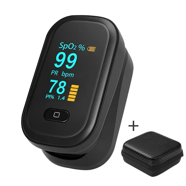 Prenosný prstový pulzný oximeter s puzdrom