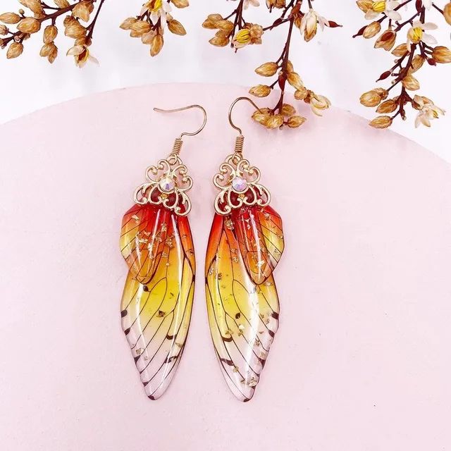 Women's dangle earrings wings Jeanice