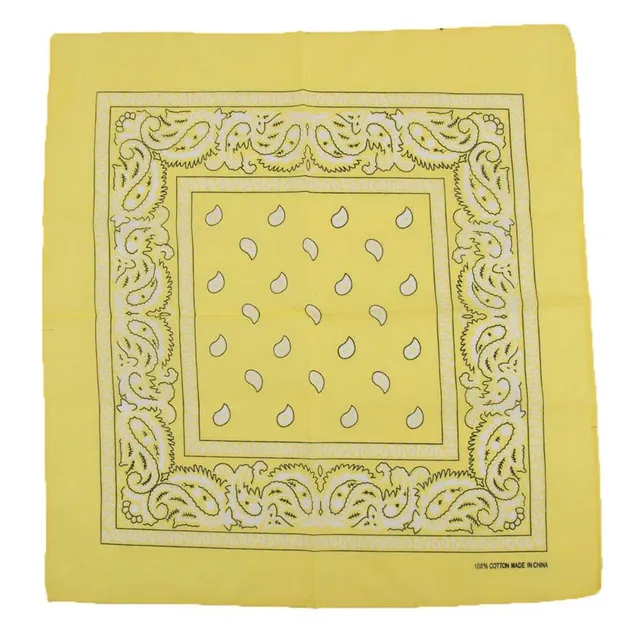 Luxury Hip-Hop Bandana Scarf unisex yellow