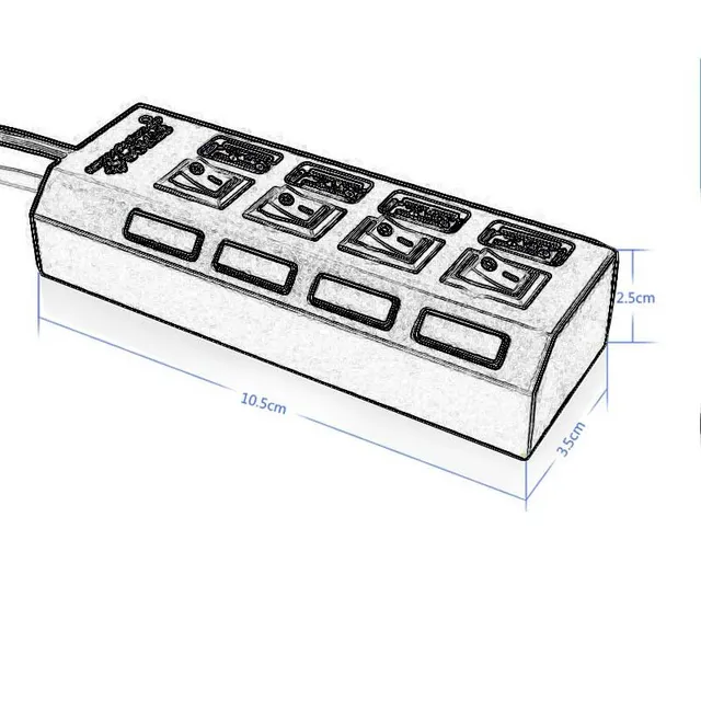 USB központ Ni32 - 4 port kapcsolóval