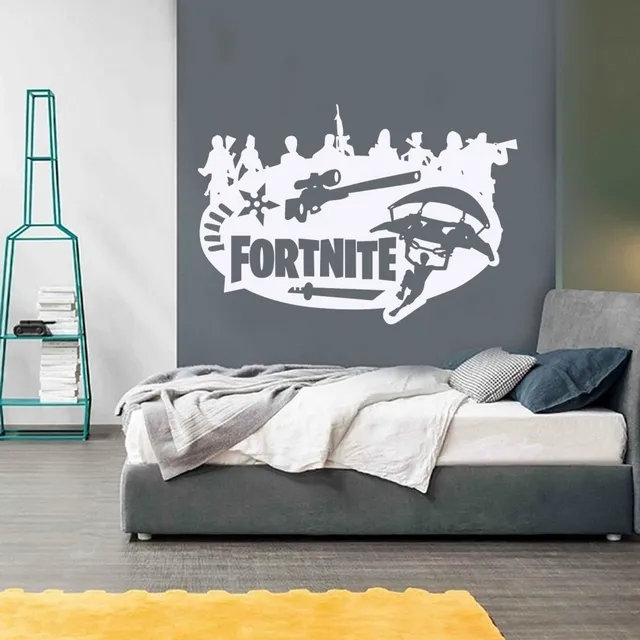 Poster stilat cu motive din jocul preferat Fortnite white- 39 x 56cm 39x56cm