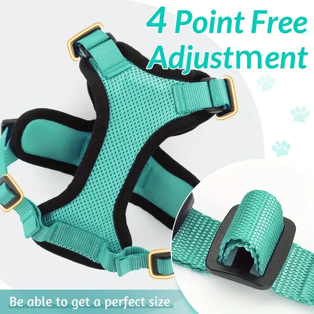 Safety harness and guide for cats - Soft and adjustable, Ideal for walking and exploring