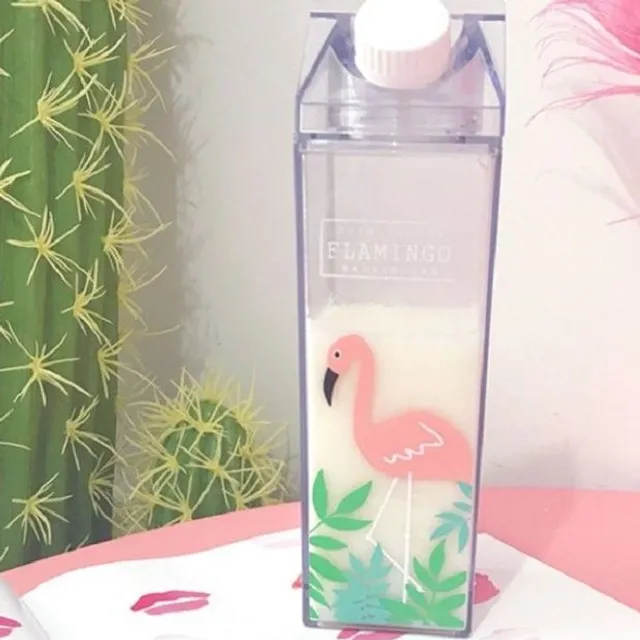 Plastic milk bottle with printing