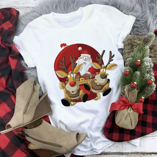 Ladies T-shirt with Christmas motif