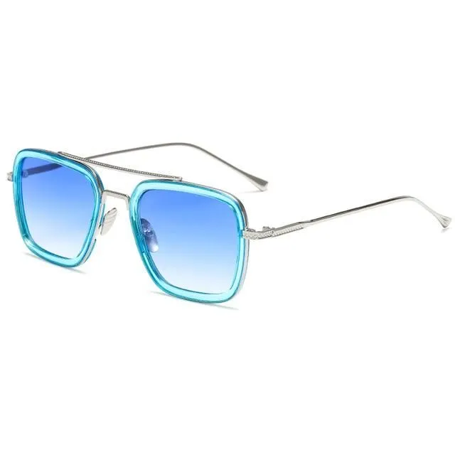 Unisex Iron Men style glasses c5blue