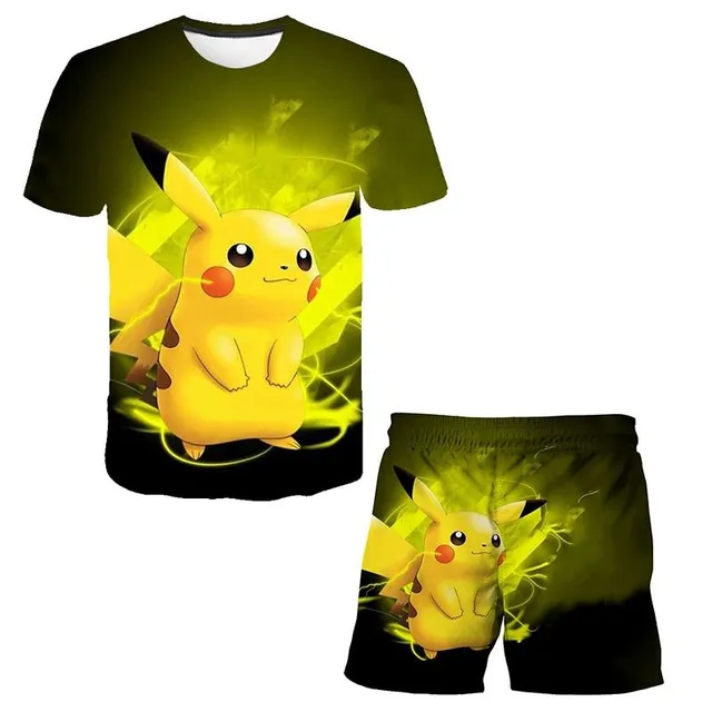 Set tricou și pantaloni scurți pentru copii Pokémon - 2 bucăți