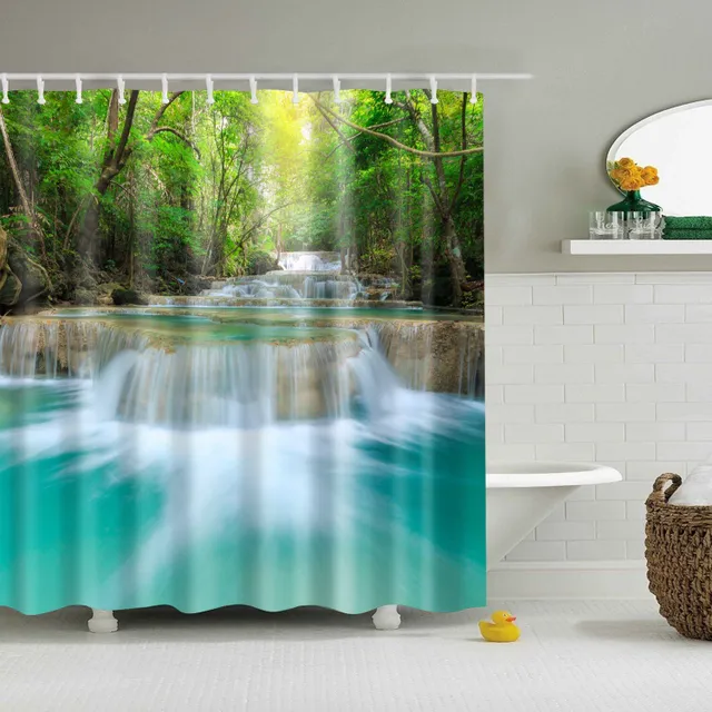 Shower curtain with nature motif 16