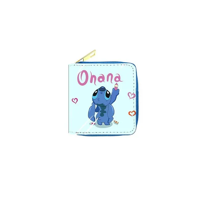 Portofel trendy pentru fete cu motivul iubit și adorabil Stitch