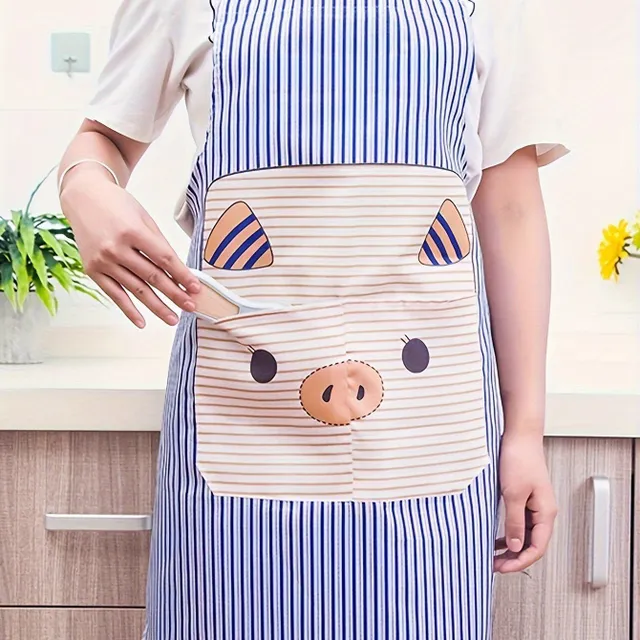 Men's stylish cooking apron, stain resistant with tied back piece