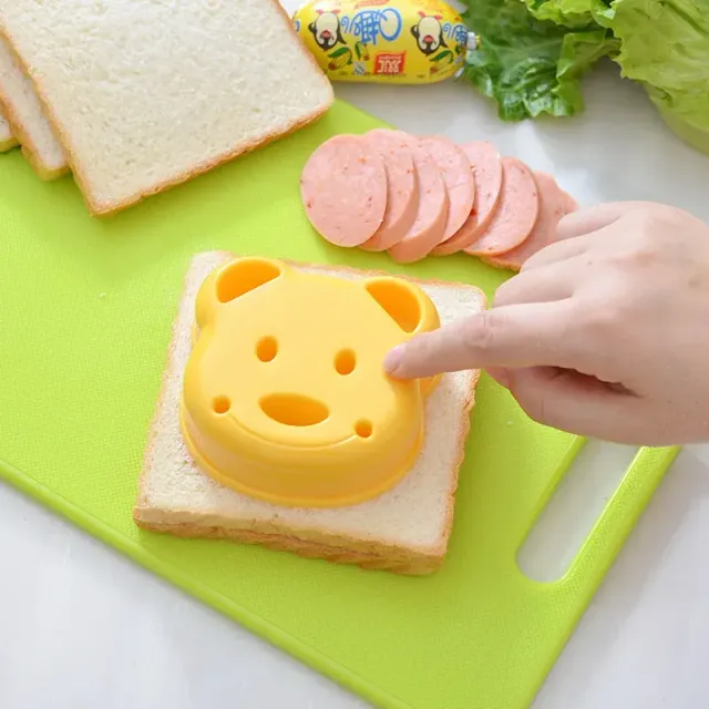 Baby sandwich form in the shape of a teddy bear, car or bunny for fun and tasty food